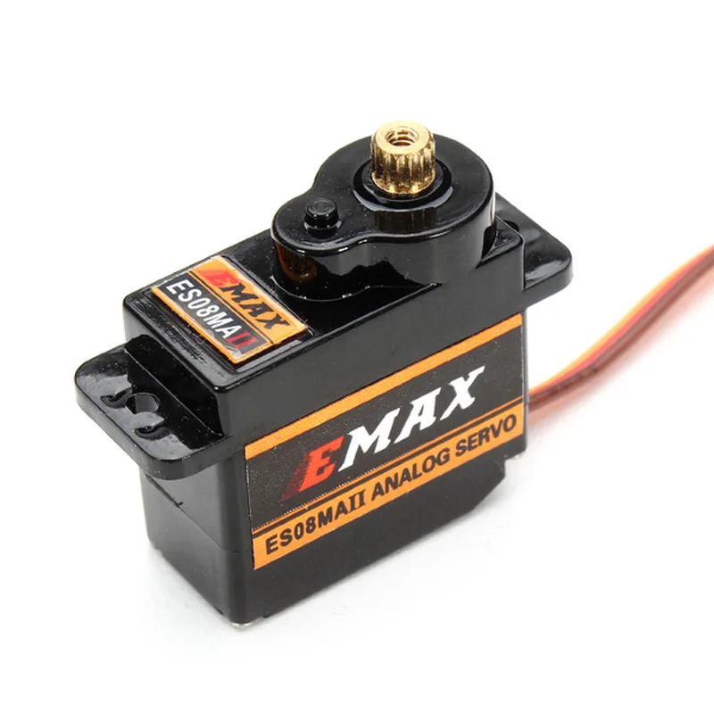 오리지널 EMAX ES08MAII 12g 미니 메탈 기어 아날로그 서보 ES08MA II RC 자동차 보트 헬리콥터 비행기 로봇 예비 부품