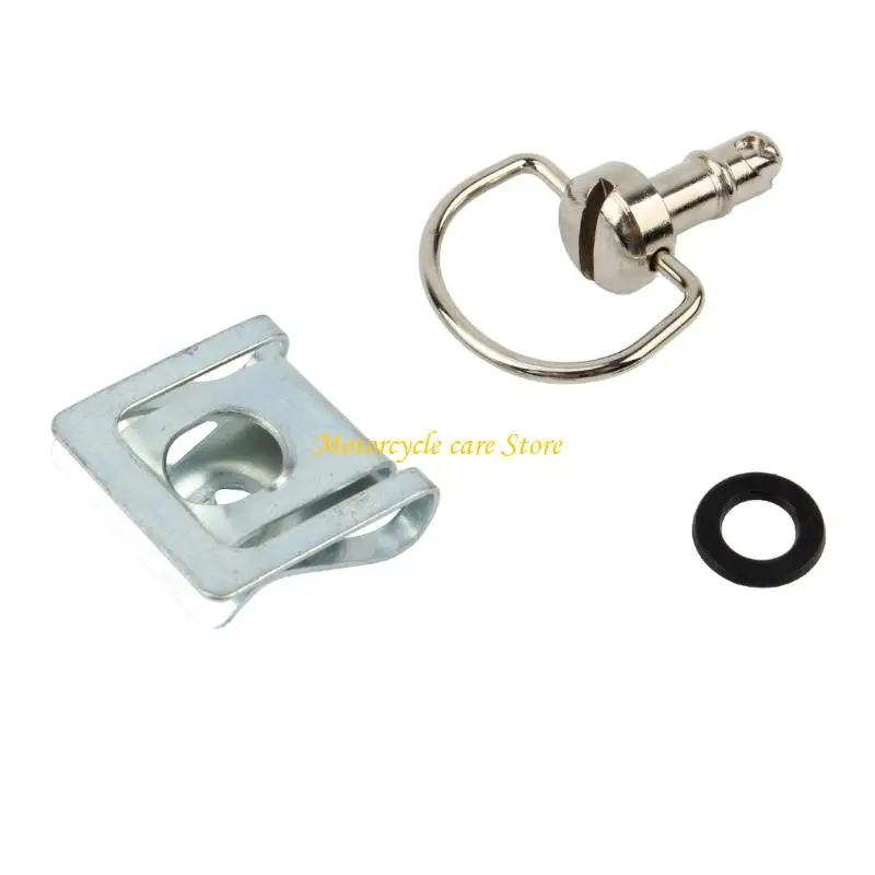 U75F Easy Install Motorcycle Fairing Screw 1/4 D Rings Quick Release Fastener Replace