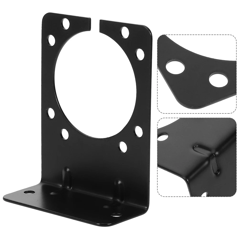

2pcs Iron Trailer Socket Bracket Plug Holder Mount Durable Towing Wiring Harness Connector 7 Pin Adapter Mounting Bracket