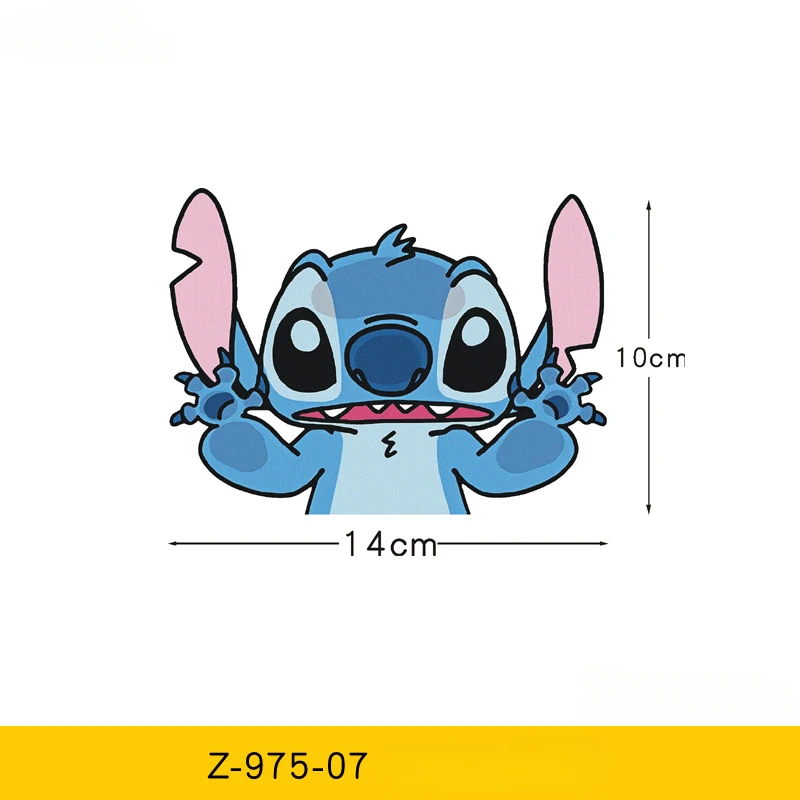 New Disney Lilo & stitch uroczy samochód z kreskówki naklejki na do jazdy lustrzane szyb z tyłu Anime figurki wystrój samochodu prezenty