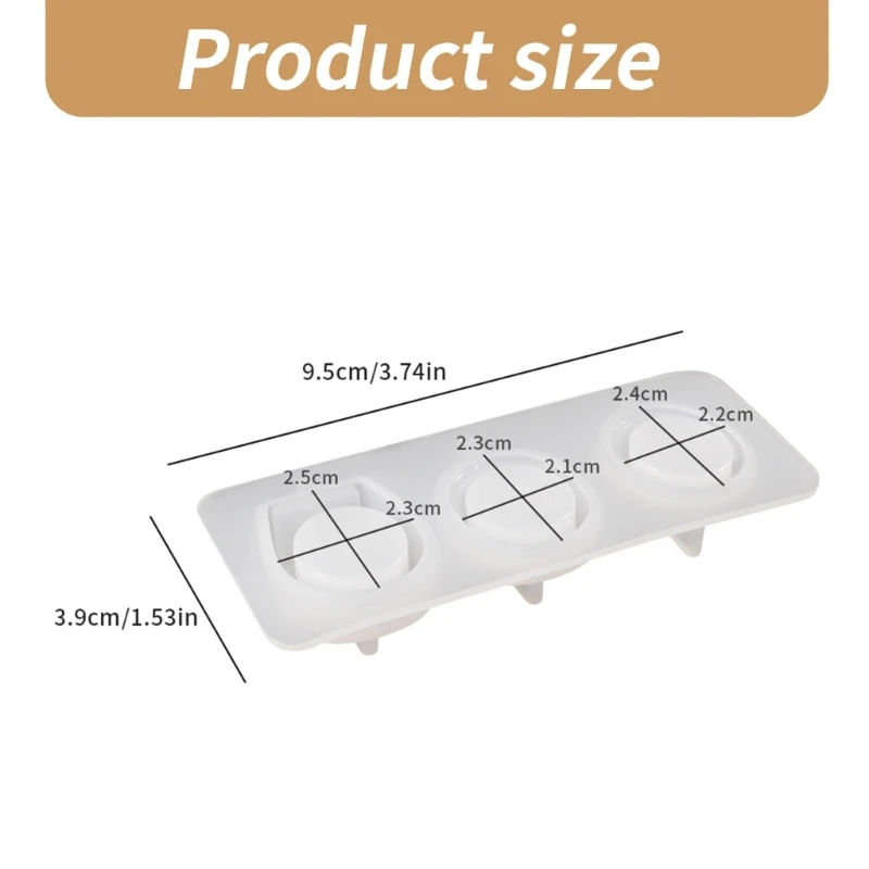 Moule en Silicone à 3 anneaux pour bijoux en résine robuste, pour bagues en résine, créations bijoux