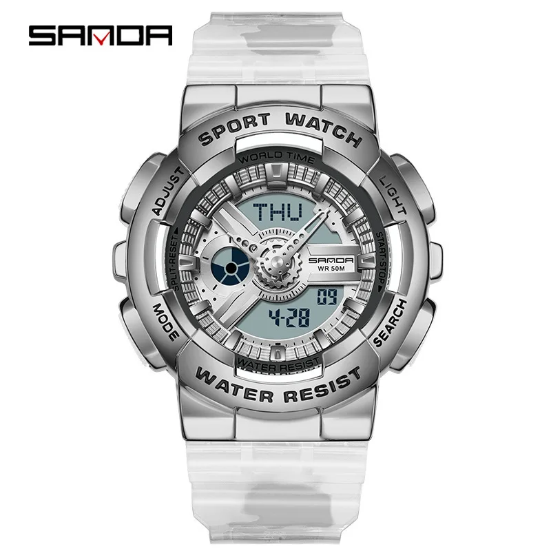 Sanda 3137 Watch  Magic Color Fashiondigital Wristwatch Unisex Top Luxury Cool Waterproof Sport Clock Часы Женские Ручные