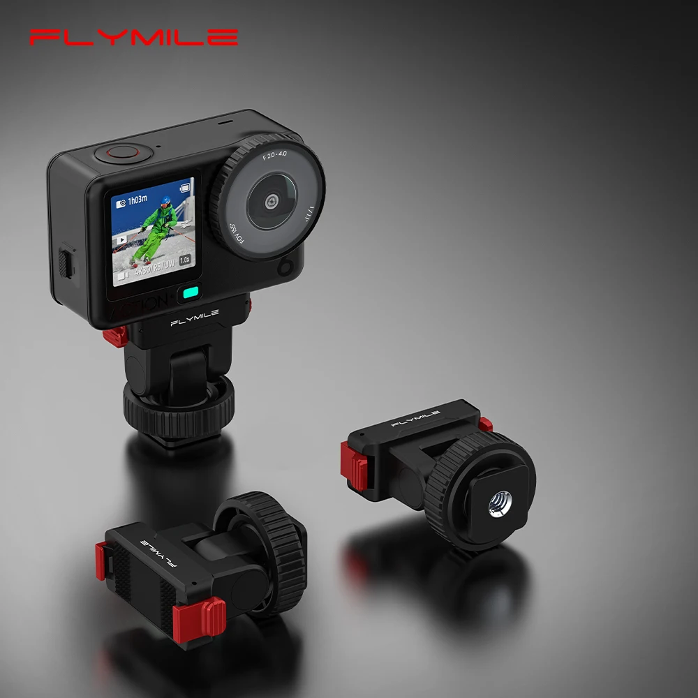 

Flymile Magnetic Quick Release Adapter Mount Gimbal Base for DJI Osmo Action 6 Accessorsie Bracket with Cold Shoe