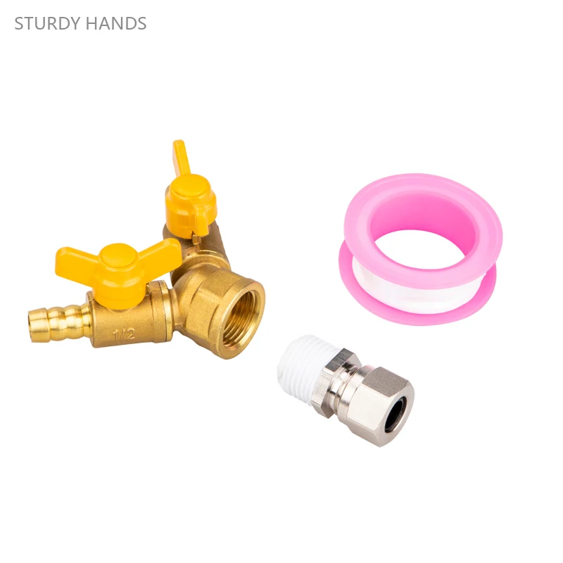 Y Type Three-way Valve Gas Hose Natural Gas Pipe Pagoda Head Cannula Water Oil Air Connector Ball Valve Kitchen Accessories
