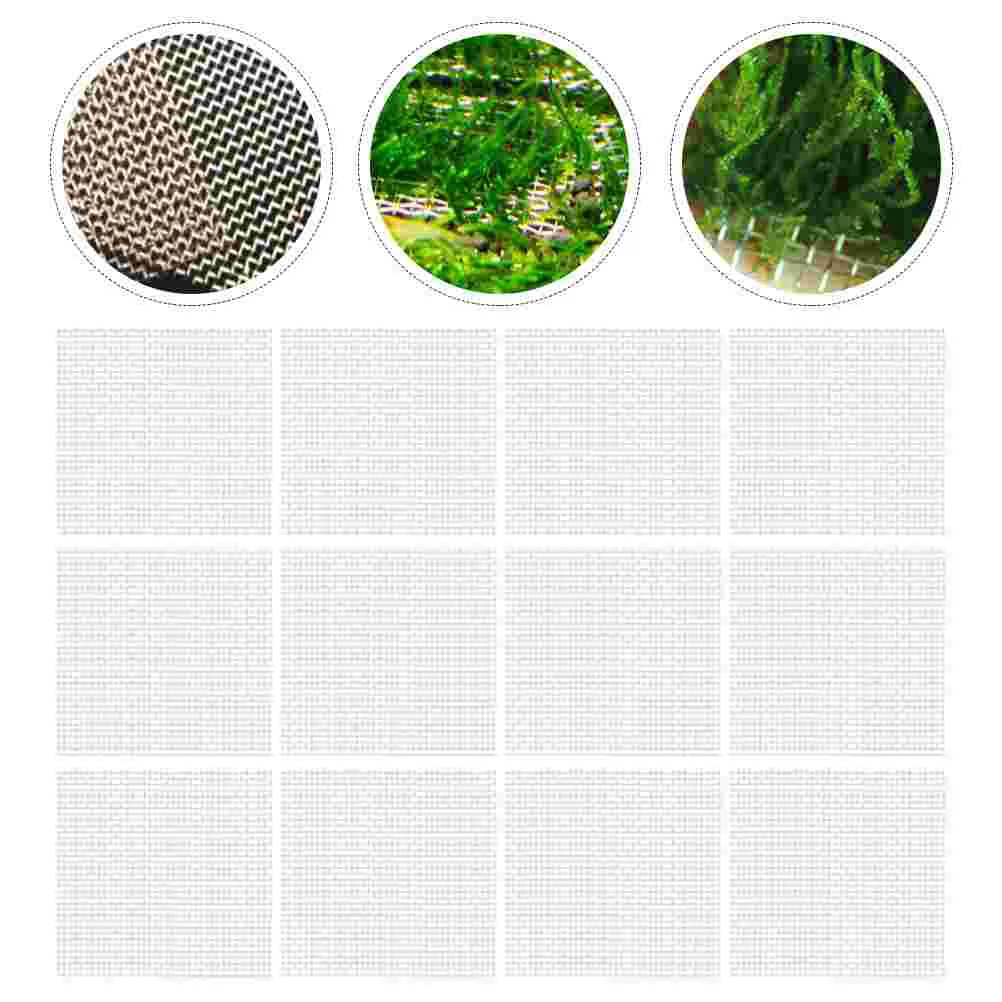 

12 Pcs Aquatic Mesh Household Wire Aquarium 8 Cm Supply Sturdy Moss Net Stainless Steel Bendable Pad Replaceable