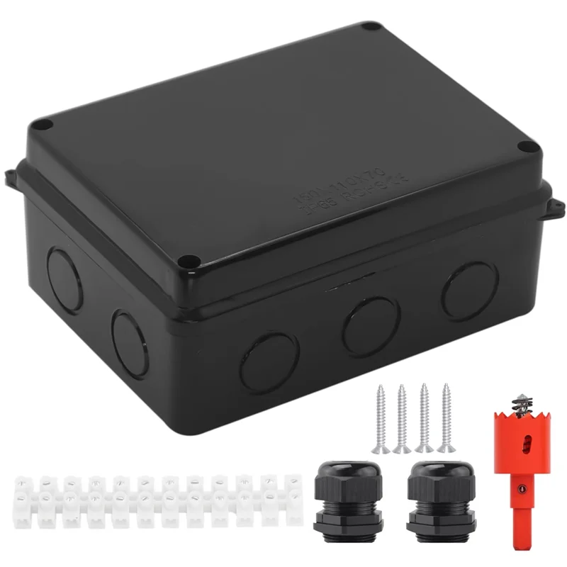 

B28C-Electrical Box, Outdoor Waterproof Box IP65 Junction Box With Reserved Holes,Project Box Power Cord Enclosure