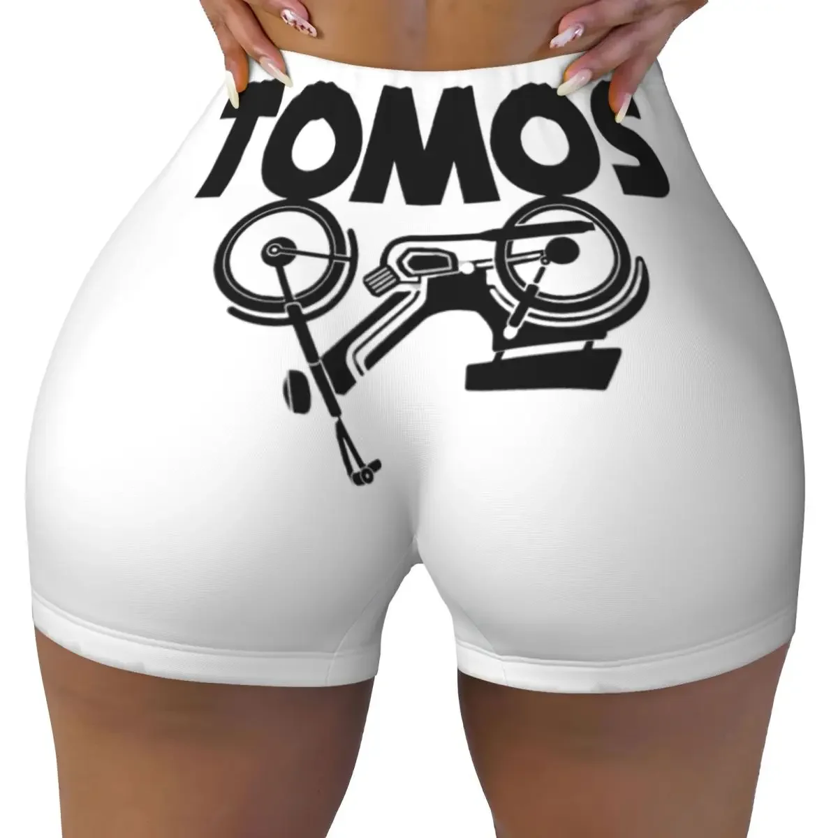 Custom Tomos Moped Yoga Shorts Women Gym Workout Running Athletic Volleyball Biker Shorts