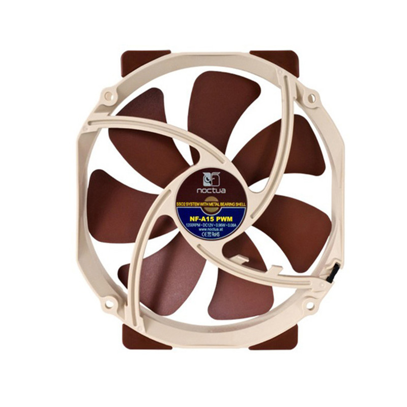  Noctua NF-A15 PWM Black 12V/4Pin Intelligent Speed Regulation SSO2 Magnetically Stable Bearing 140X150X25mm Case Fan Ultra-Quiet 