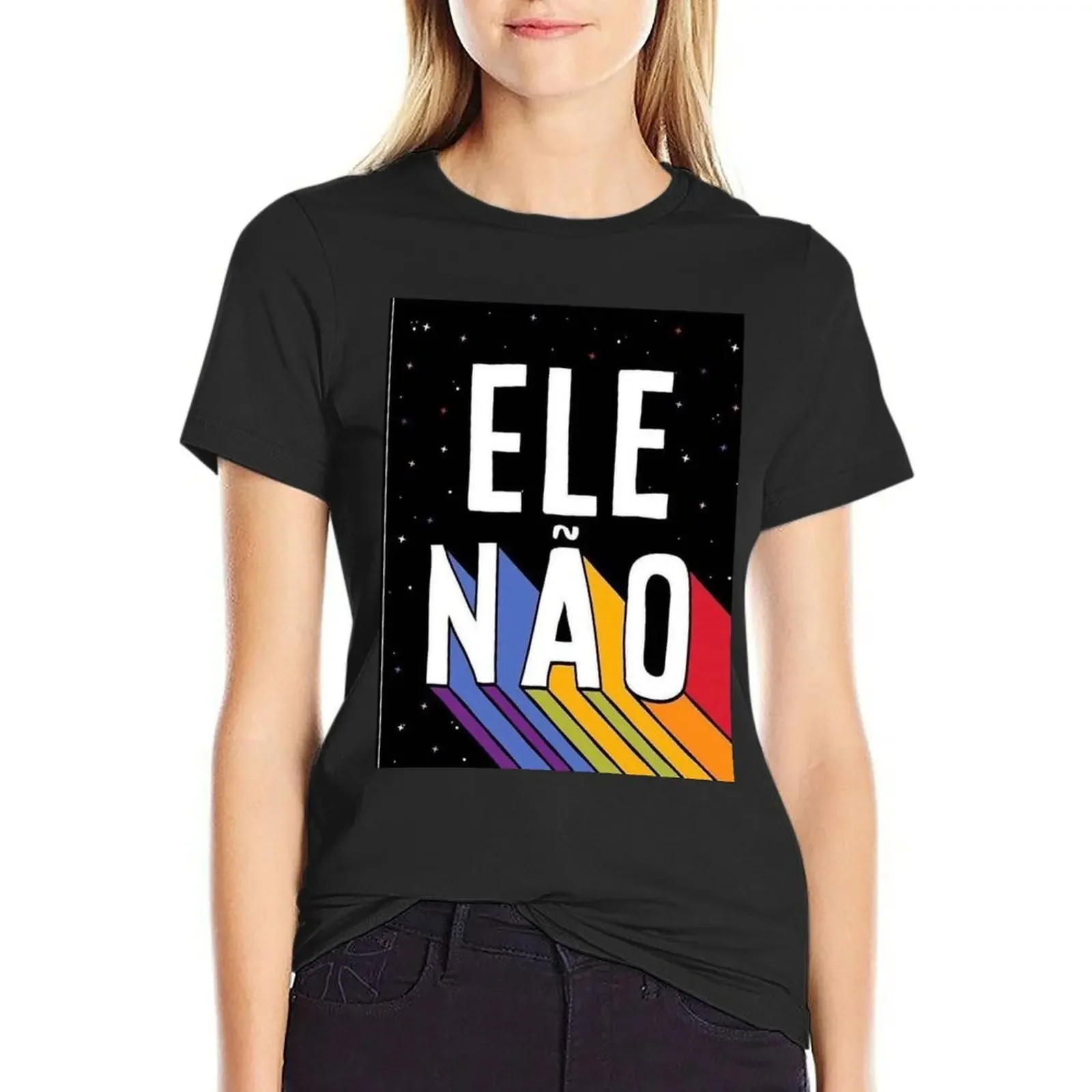 

#elenao bolsonaro T-Shirt summer clothes hippie clothes plain new edition oversized t shirts for Women