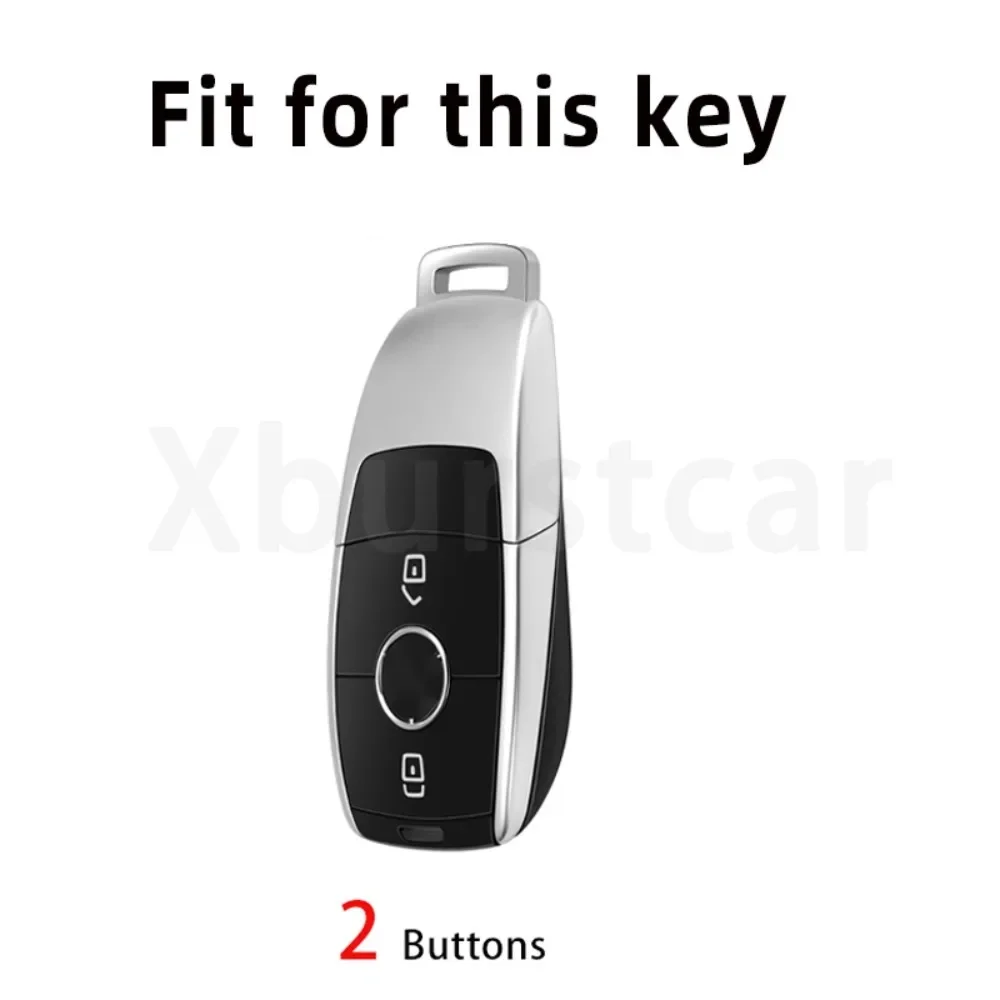2 Buttons TPU Shell Fob for Mercedes Benz A C E S G Class GLC CLE CLA W177 W205 W222 X167 AMG W213 Car Remote Key Fob Case Cover