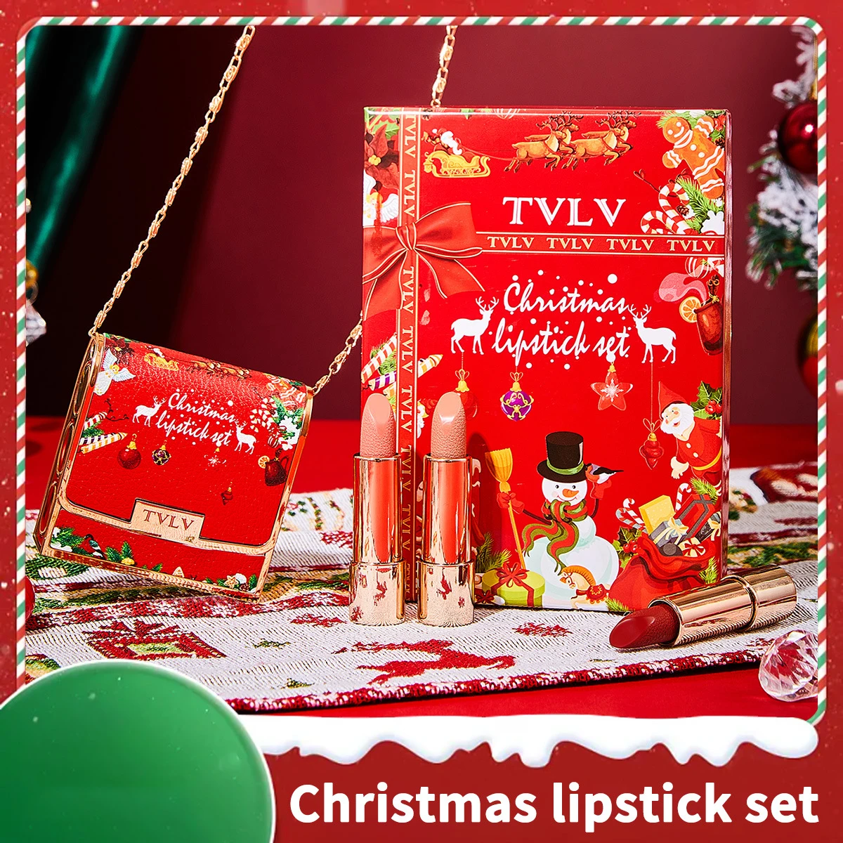 3pcs -Lasting Stick Waterproof Lip Set - Long-Lasting Matte Lipstick with Transparent Finish - Valentine's Christmas Day Gift