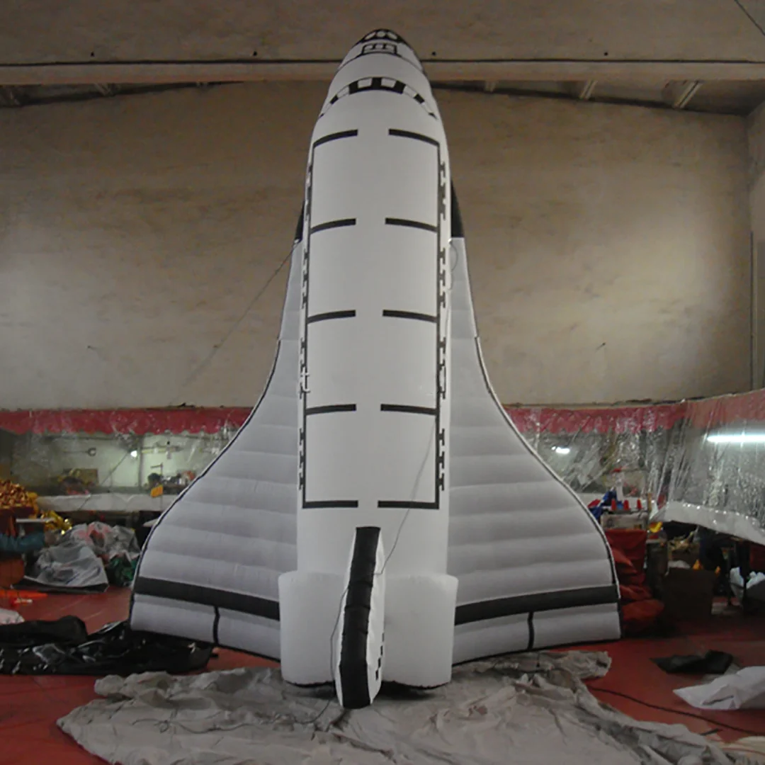 กระสวยอวกาศเป่าลมขนาดยักษ์ รูปทรงจรวด ของตกแต่งงานปาร์ตี้ งานคาร์นิวัล งานพาเหรด ฉากหลังถ่ายรูป พร็อพสำหรับจัดแสดง