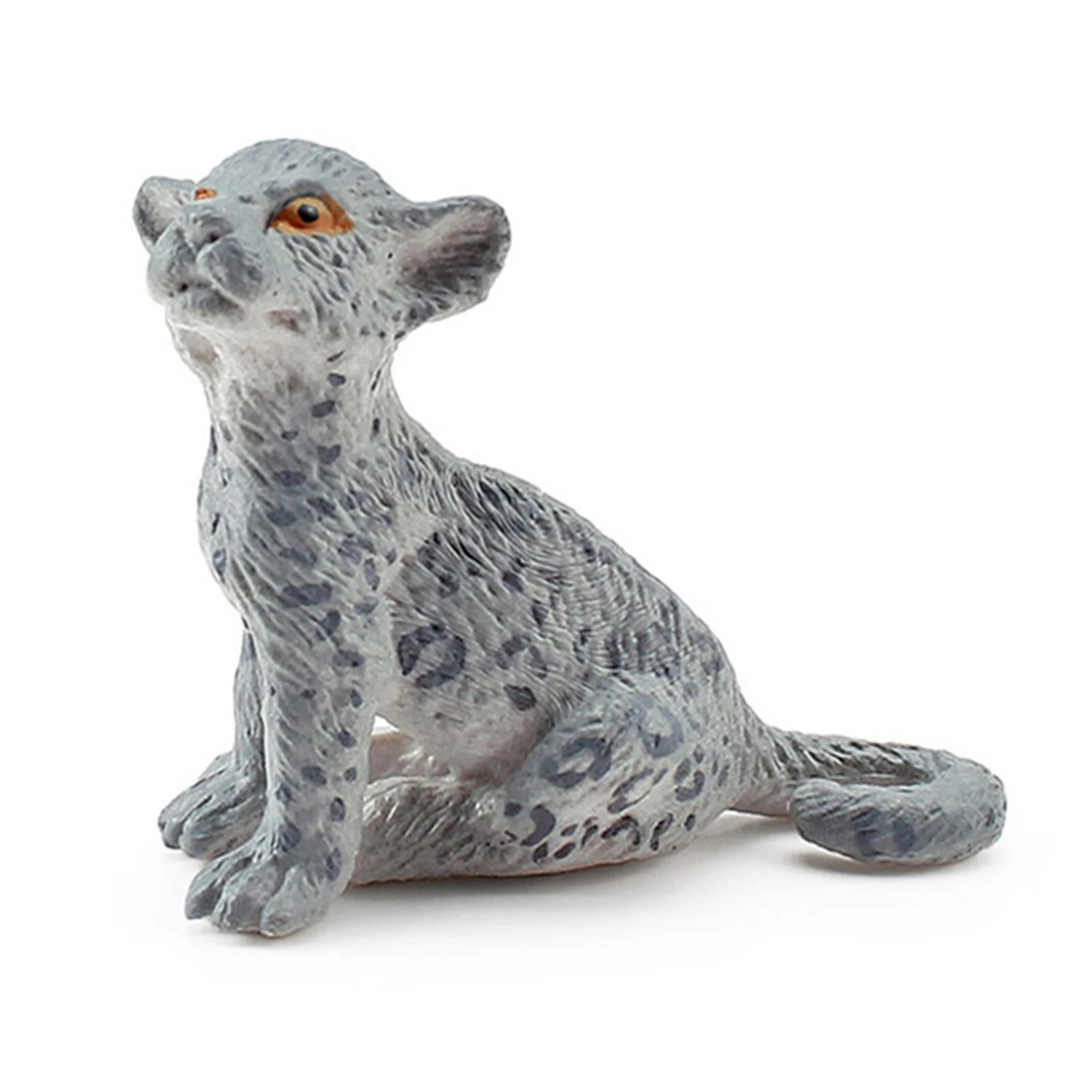 Plastikowe figurki lampartów śnieżnych, zabawki, prezenty dla dzieci na urodziny, dekoracja domu