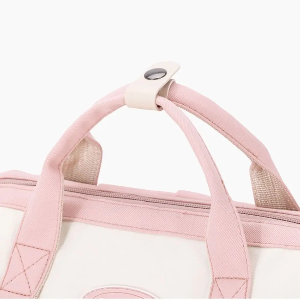 

Fashion Casual Student Schoolbag Solid Color Large Capacity Travel Backpack Simple Waterproof Nylon Shoulder Bag Girls