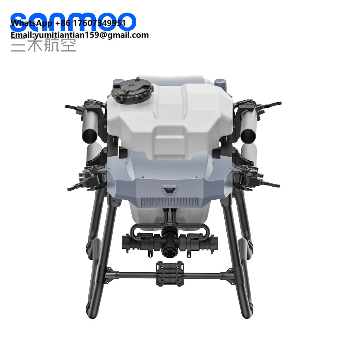 

БПЛА Sanmoo S30Pro высокой емкости 30 л для крупных ферм с интеллектуальным управлением полетом