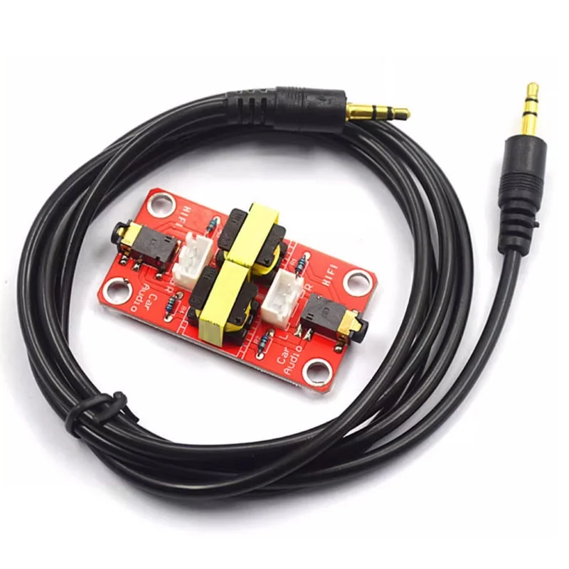 Taidacent Audio Noise Common Ground Noise Isolator 3.5mm AUX Noise Filter Isolator Car Audio Navigation GPS Current Sound Filter