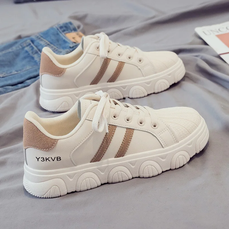 Fashion White Women Chunky Sneakers White Shoes Lace-up Tenis Feminino Zapatos De Mujer Platform Women Casual Shoes Female