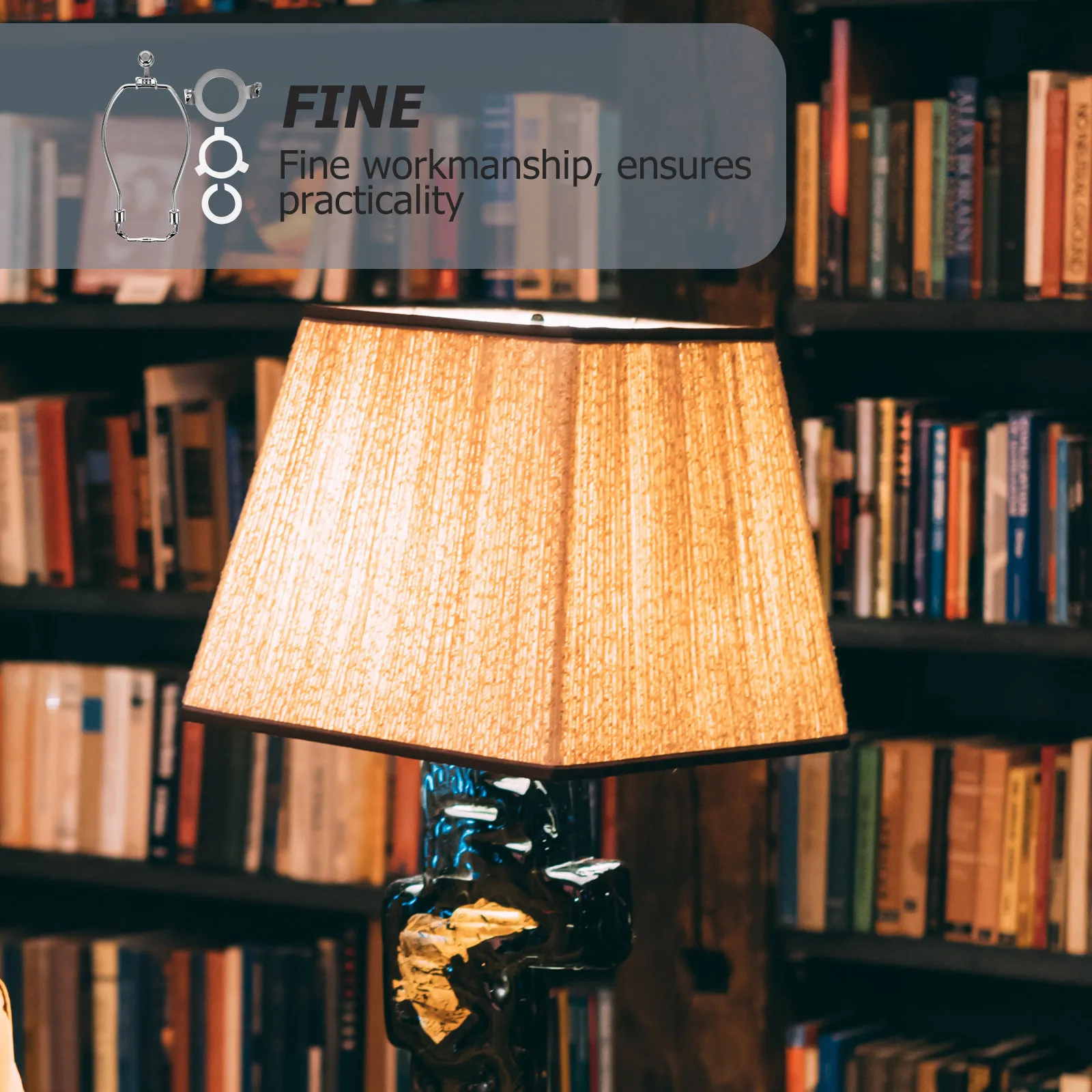 

1Set Lamp Harp Heavy Duty Lampshade Frame Durable Iron Holder Detachable for Floor Table Lamp Repair Lighting Parts