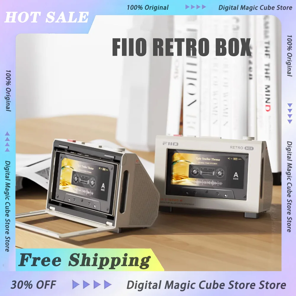 

FiiO Retro Box Wireless Speaker HiFi Lossless LDAC Bluetooth Compatible With M33 M21 JM21 Portable Lossless Player Desktop Audio