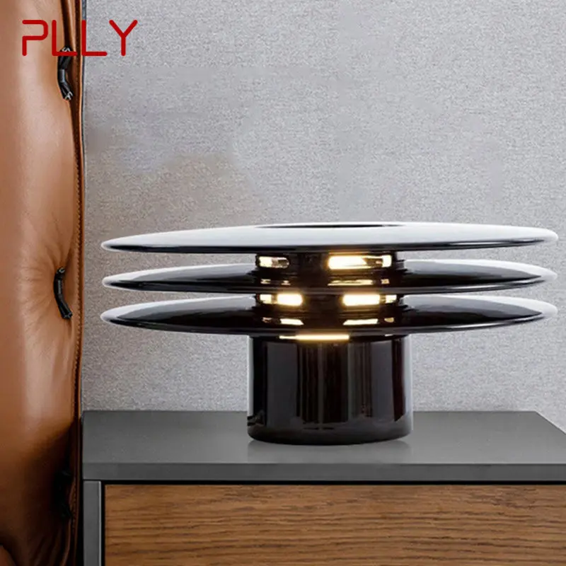 

PLLY Modern Black Table Lamp LED Vintage Creative Simplicity Desk Lights for Home Living Bedroom Bedside Decor