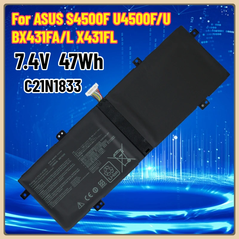 C21N1833 استبدال بطارية الكمبيوتر المحمول ل Asus VivoBook S14 S431 S431F S431FA S431FL UM431DA-AM006T U4500F/U BX431FA/L X431FL