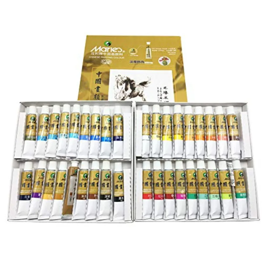 

Набор акварельных красок Marie Chinese Painting Color, большой размер, пигментные, водорастворимые, mlx