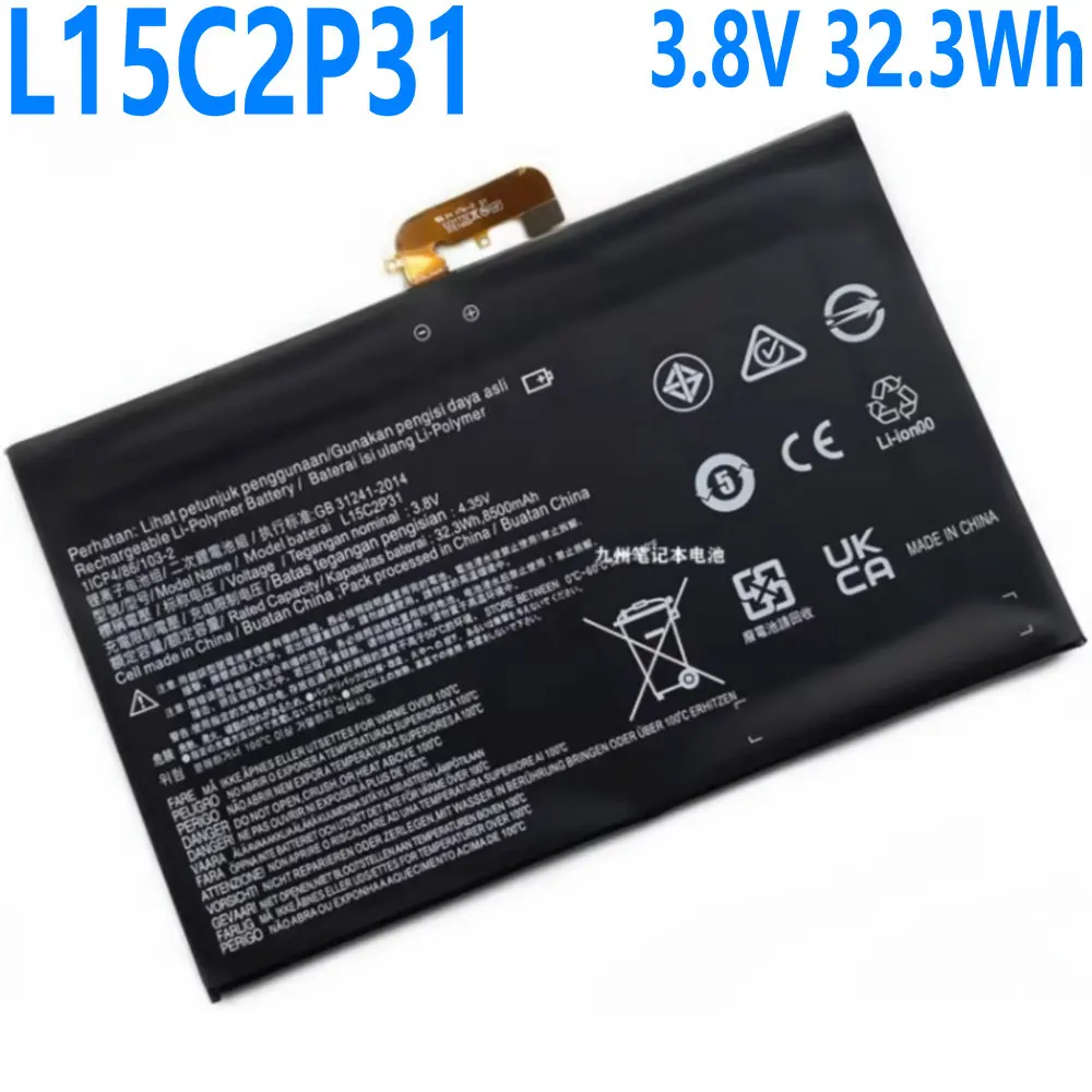 3.8V 32.3Wh New L15C2P31Battery For Lenovo Yoga Book YB1-X91F YB1-X91L YB1-X91X YB1-X90F Series Tablet PC