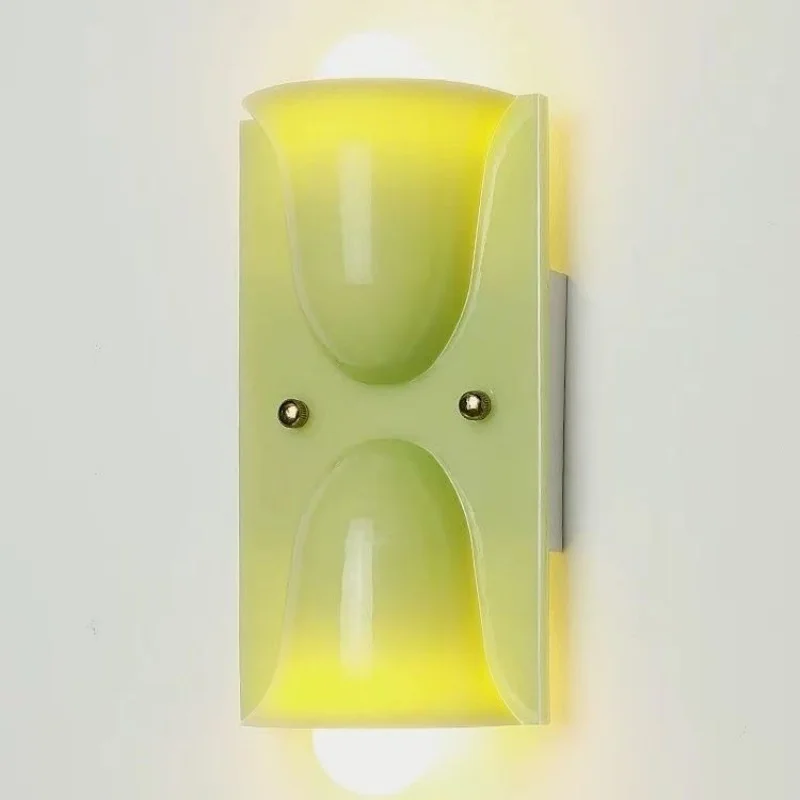 New Light Green Single And Double Head Wall Lamp French Retro Cream Living Room Staircase Medieval Bedroom Headboard Lighting