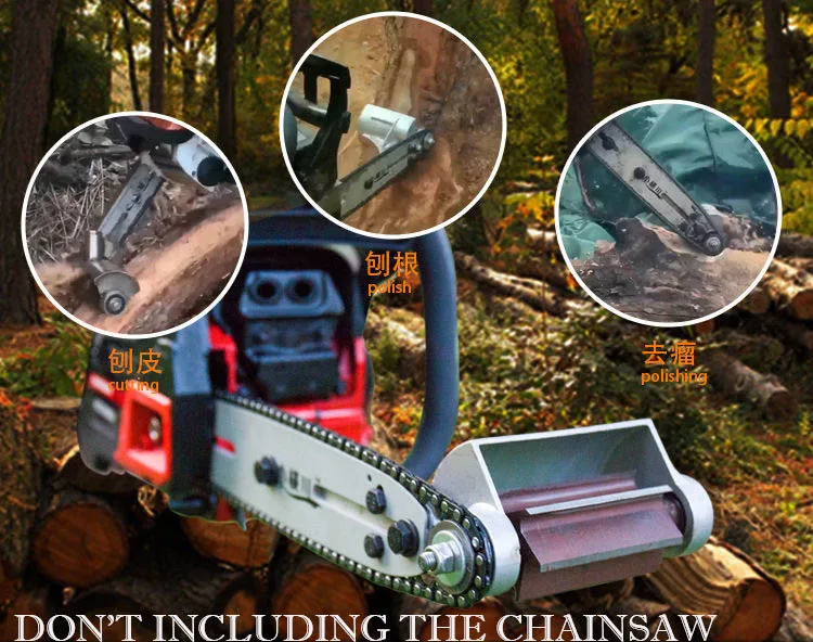 Imagem -02 - Gasolina Elétrica Universal Chain Saw Superfície de Madeira Árvore Casca Descascador Raspador Plaina Lâmina Faca Planta Polonês Peel Tool 325