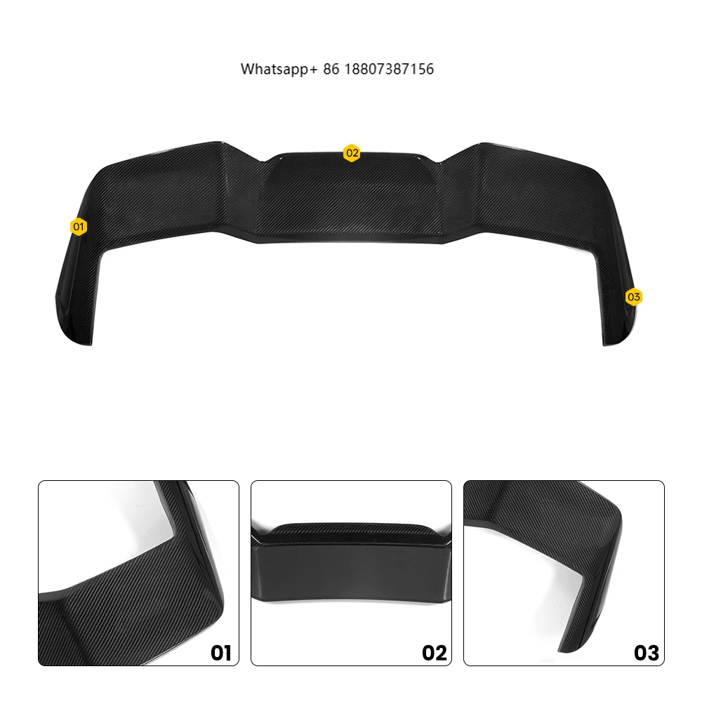 

ForBMW X5M F95/F95 LCI SQ Style Prepreg Carbon Fiber Roof Spoiler 2020-IN Gloss Carbon/ Forged Carbon