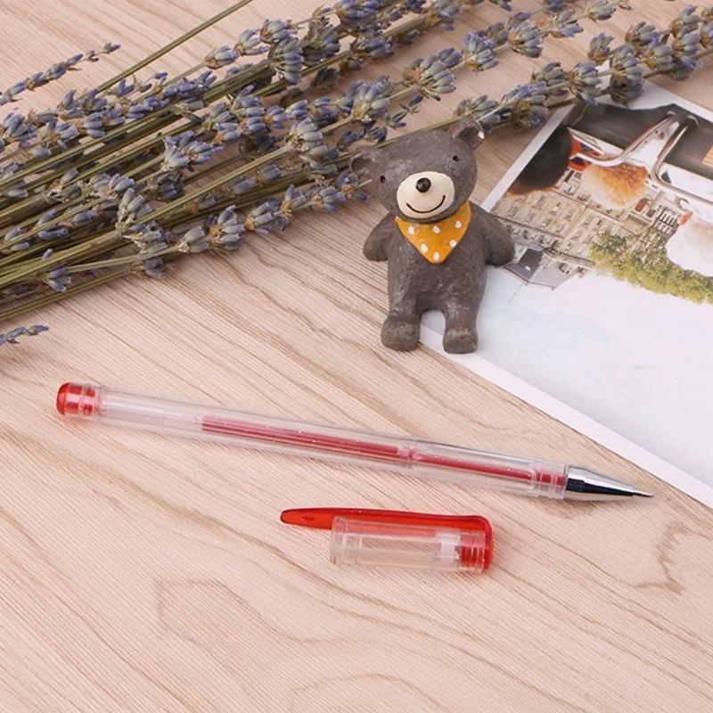 1 szt. Świecący długopis żelowy z klipsem, 0,5 mm, kolorowy, imprezowy, świecący w ciemności, kolorowy długopis imprezowy