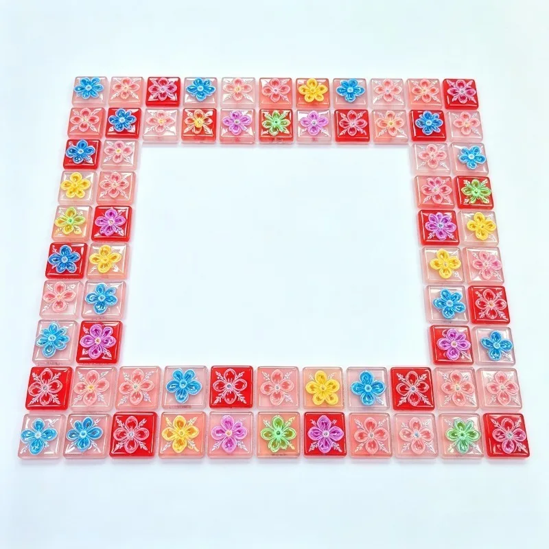 150/300g Glass Mosaic Decorative Pieces 3D Beautiful Mosaic Tiles in Various Colors And Patterns for Home Decor And Handcrafts - view 3