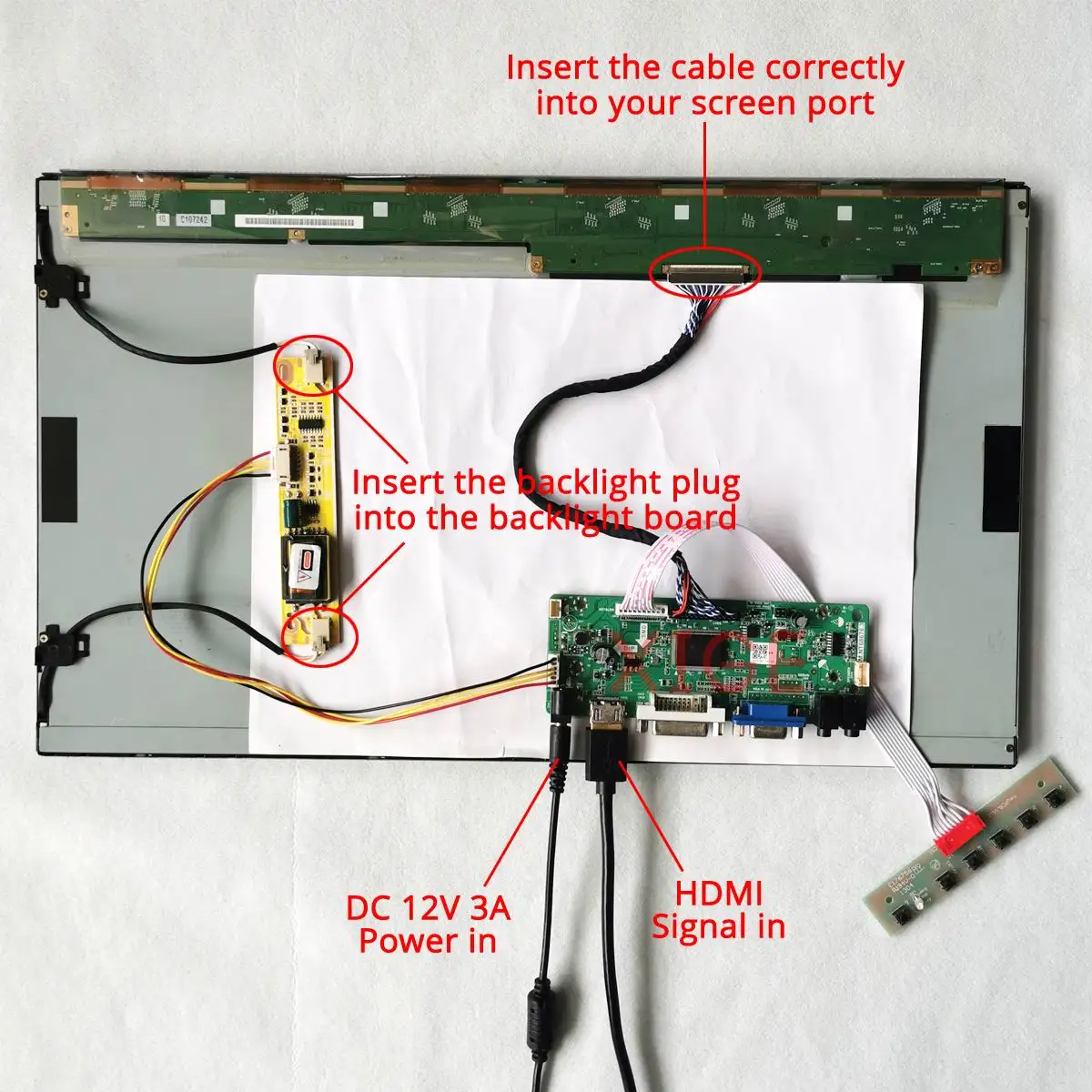 لوحة تحكم محرك الشاشة تناسب M190EG02 HSD190MEN4 LTM190ET01 LM190E08 1280*1024 30Pin LVDS 1280x1024 2-CCFL VGA DVI HDMI Kit