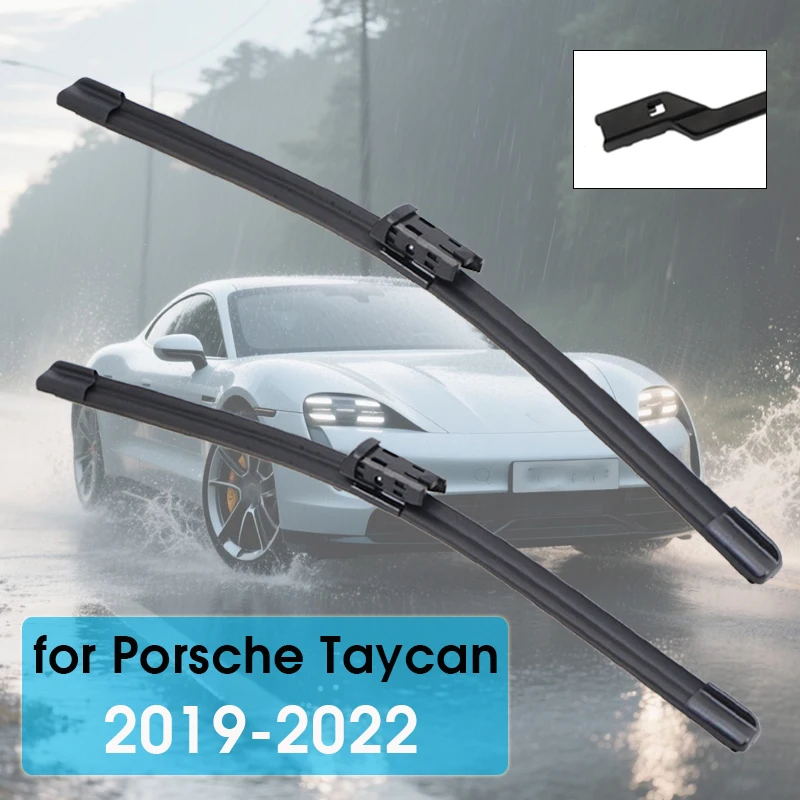 

For Porsche Taycan (Y1A Y1B) 2019-2022 26"+20" Car Wiper Front Wiper Blade Fit Side Lock&Push Button Arm Auto Wipers Blades