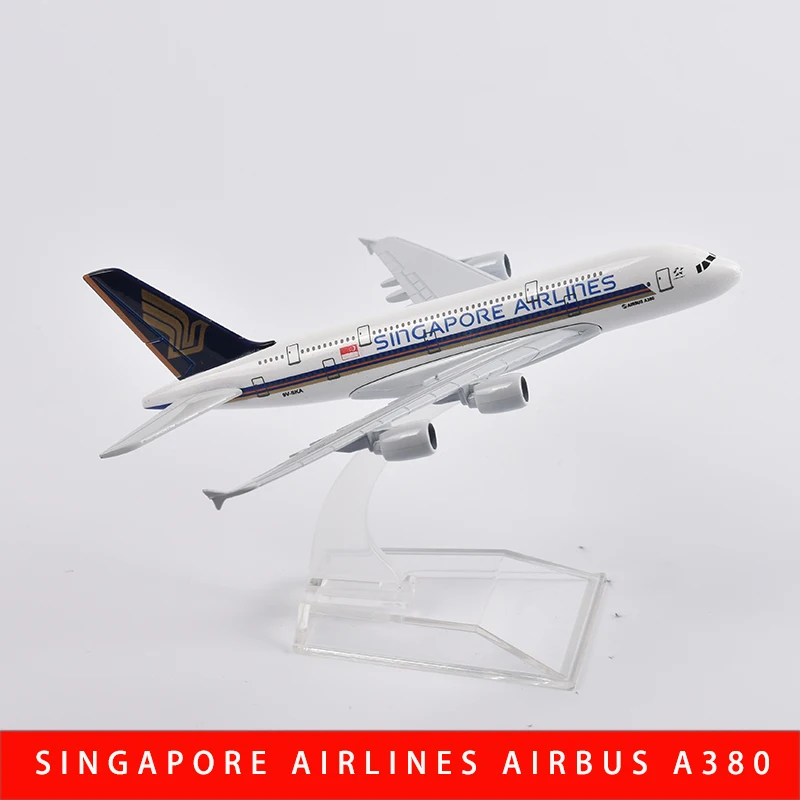

JASON TUTU 1/400 Scale Diecast Metal Singapore Airlines Airbus A380 Aircraft Model 16CM Miniature Authentic Collectible Gift