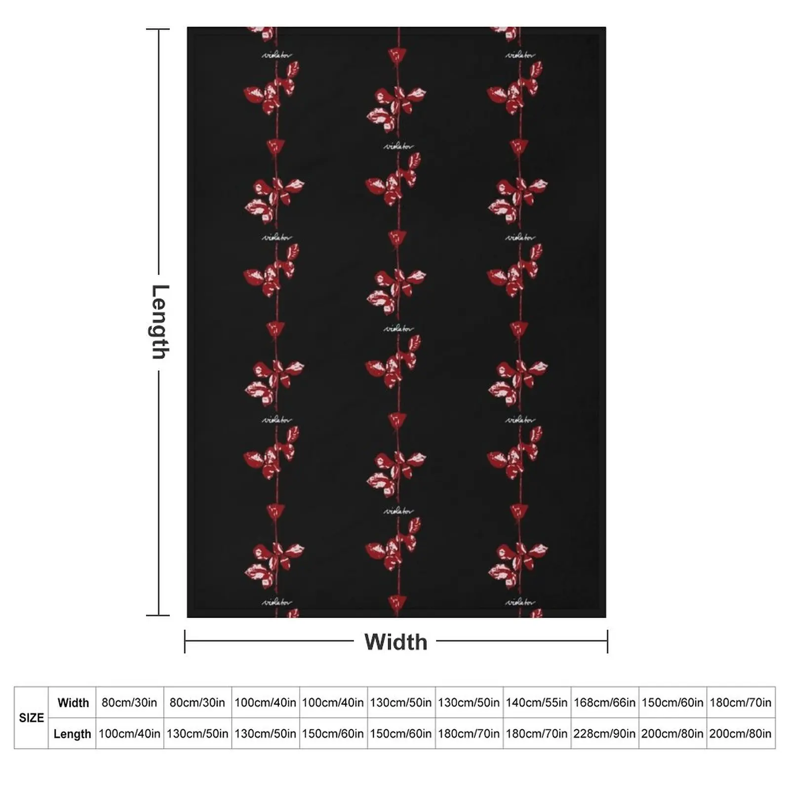 Violator Red - Depeche Mode Throw Blanket Decorative Sofa Plush for sofa Summer decorative Flannel Blankets