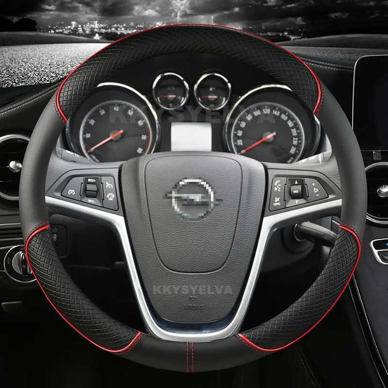 

PU Leather Car Steering Wheel Cover For Opel Mokka 2013-2016 Opel Insignia 2009-2013 Astra J 2010-2015 Meriva Auto Accessories