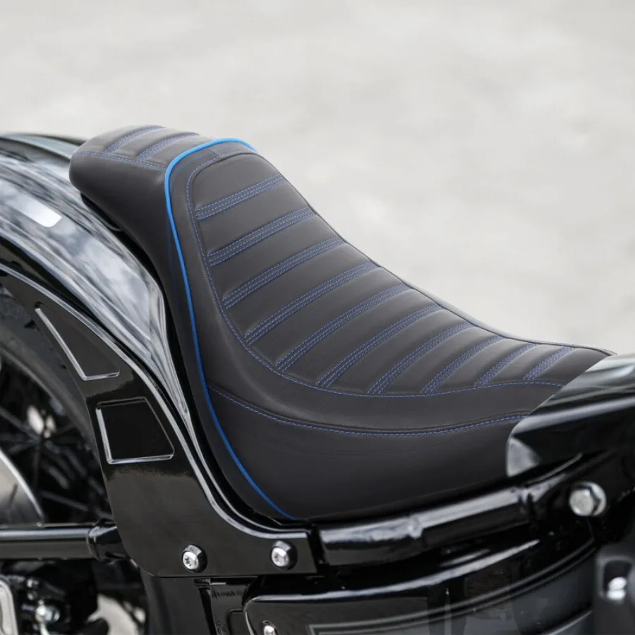

Driver Seat Fit For Harley Softail Deluxe Street Bob Slim 2018-2023 Blue andamp; Black