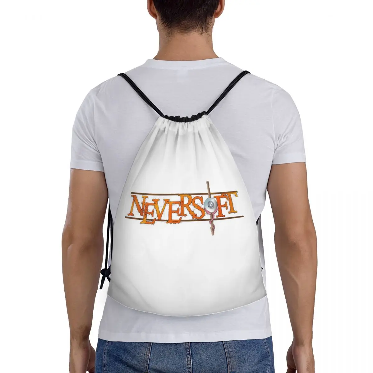 Neversoft Backpacks Casual Drawstring Bags Shoes Bag Book Bags for Man Woman Students
