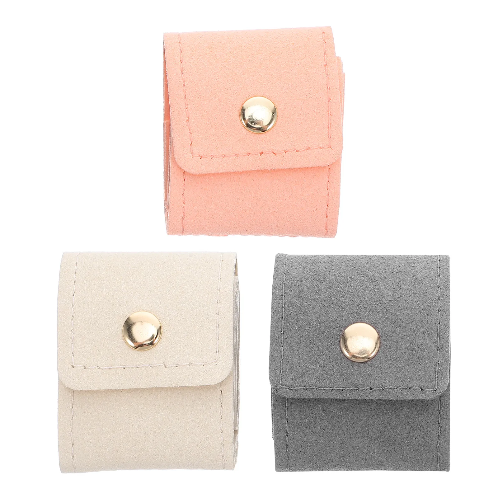 

3Pcs Small Travel Jewelry Organizer Pouch Portable Mini Faux Jewelry Case with Compartments for Earrings Rings Necklaces