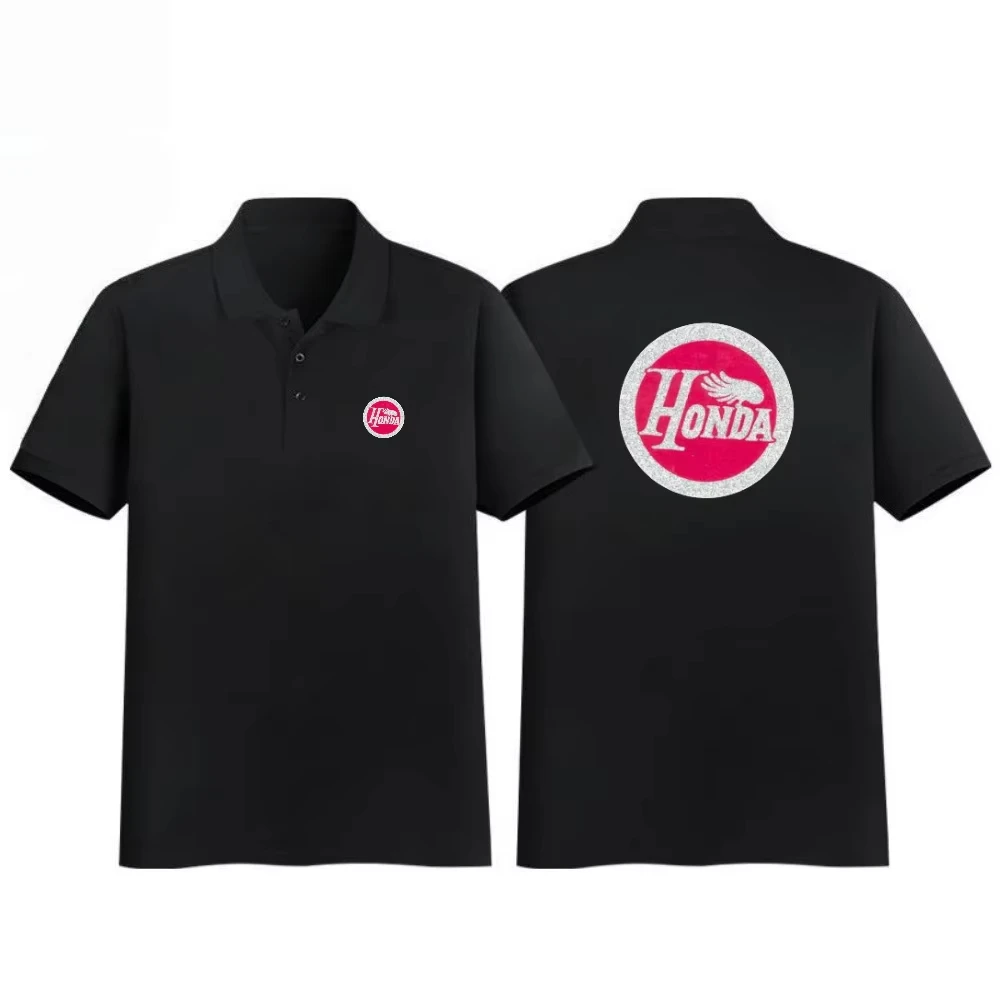 

Гоночный костюм Honda 2025 с принтом, летняя деловая новая мужская рубашка ПОЛО, дышащая свободная футболка с короткими рукавами