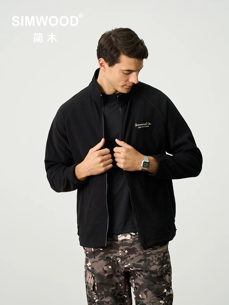 

SIMWOOD 2025 Autumn Winter Men's Anti Static Polar Fleece Jacket 300gsm Anti-Electricity Coat Regular Fit Warm Fleece for Daily