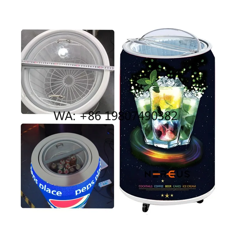 Ring Pull Can Shaped LED Display Built-in Refrigerator Flexible Advertising Screen For Supermarket Commercial Use