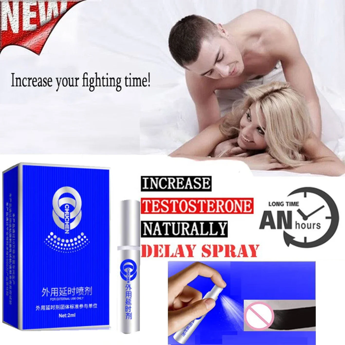 Men Long-lasting Sex Time Delay Spray Man Male External Use Anti Premature Ejaculation Prolong Penis Enlargment  Adult Products