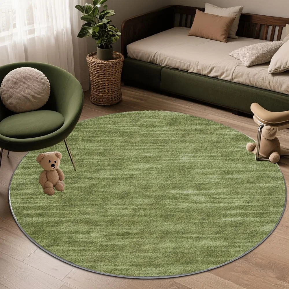 VIKAMA Modern Minimalist Round Carpet Living Room Sofa Mat Non-Slip Wear-Resistant Bedroom Dining Room Carpet Home Decoration