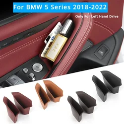 Car Door Handle Storage Box for BMW G30 5 Series 2018-2022 Inner Door Handles Sundries Organizer Box Phone Holder Accessories