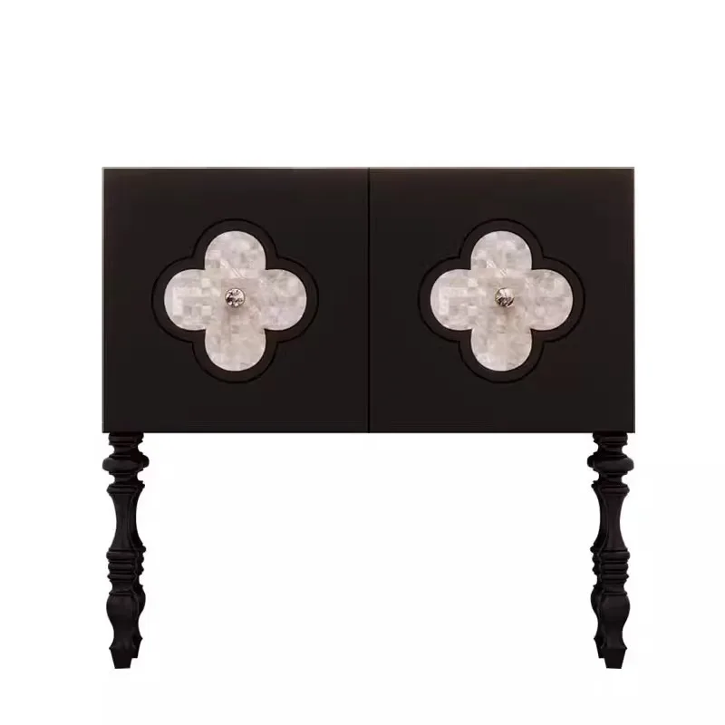 

New four-leaf clover creative side cabinet, French retro solid wood storage restaurant multi-functional cabinet