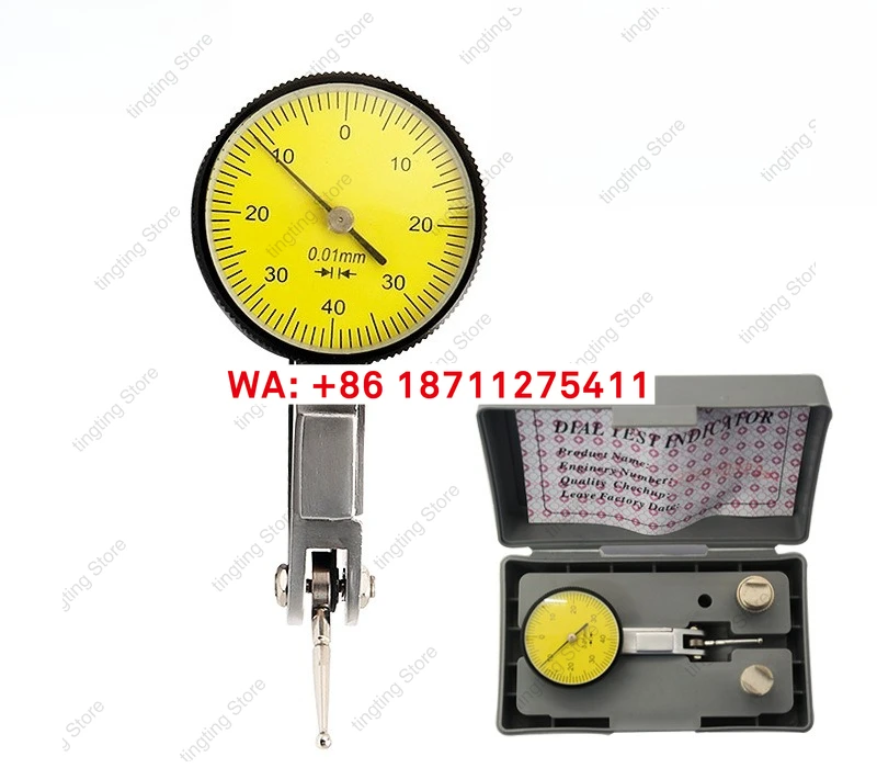 Leverage dial indicator 0-0.8MM pointer disc flat dial pointer type