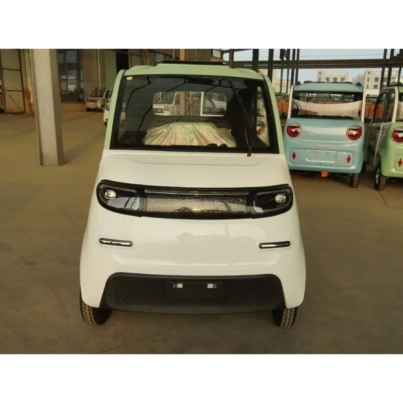 Family 4-Wheel Electric Car with Passenger Seat - Left Rudder Design Fully Enclosed Slow Moving Adult Driving Vehicle
