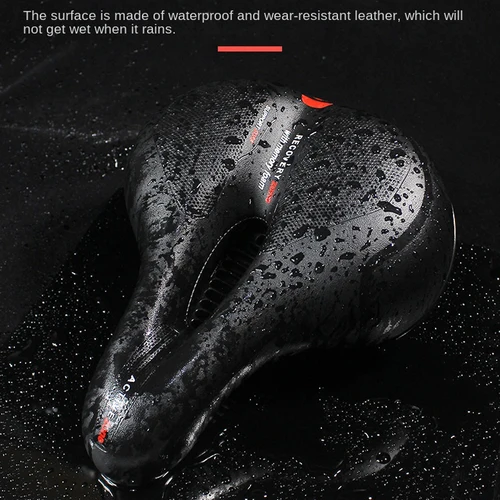 Imagen 2 del producto Sillín de bicicleta hueco y transpirable para hombre y mujer, sillín de bicicleta de montaña y carretera, cómodo asiento de bicicleta con trasero grande que absorbe los golpes